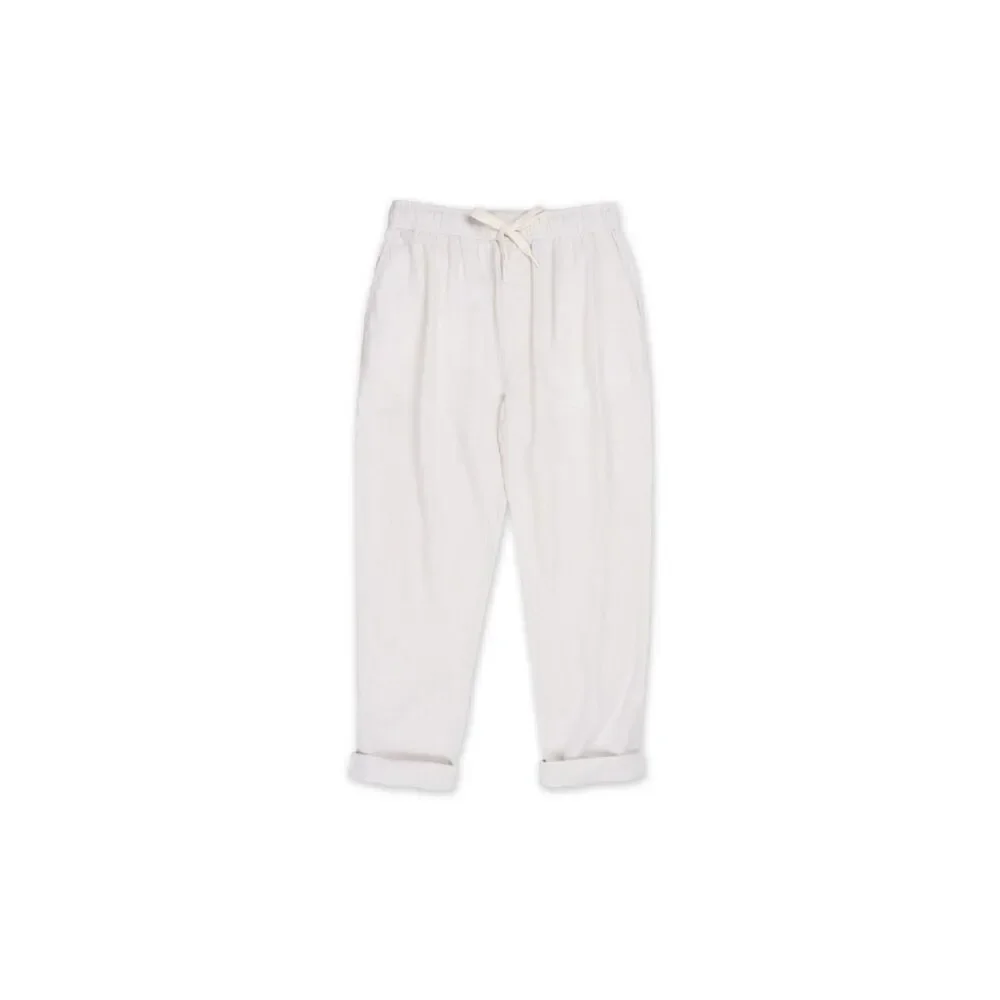 Vintage Summer Men's Off White Linen Blend Pants Size L